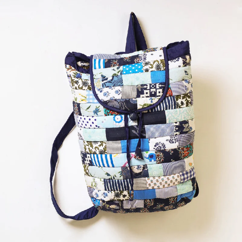 Backpack for Anglers-Multicolor - Patchwork Quilted Cotton Backpack Pithu Bag