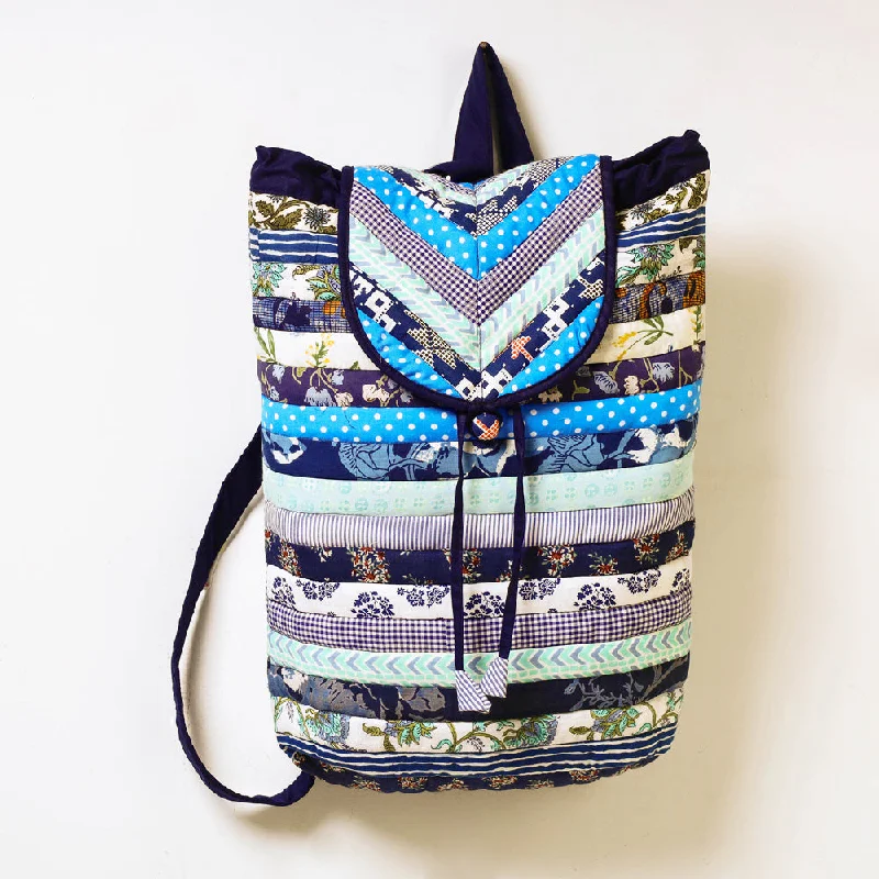 Backpack for Canoeists-Multicolor - Patchwork Quilted Cotton Backpack Pithu Bag