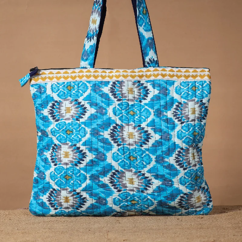 Shoulder bags for women with transparent designs for a modern, see-through look -Blue - Handcrafted Quilted Shoulder Bag