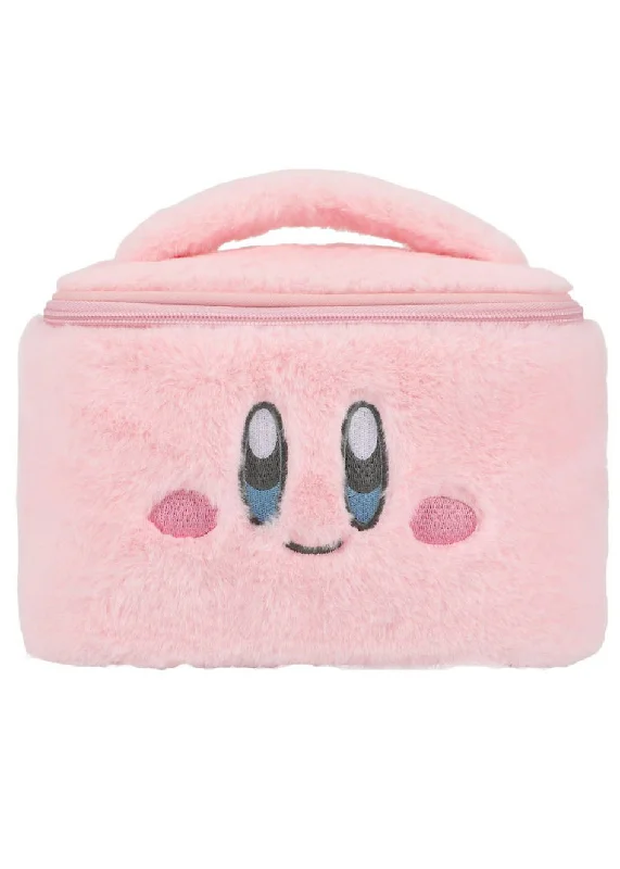 Solid Color Tote Bags for Simple Style-Nintendo Kirby Plush Cosmetic Train Case