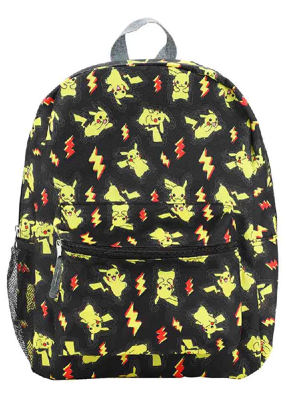 Cartoon Tote Bags for Fun Element-Pokemon Pikachu Electric AOP Backpack