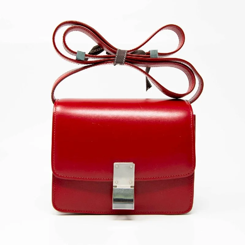 Matte-Finish Tote Bags for Subtle Look-Celine Red Small Box Bag