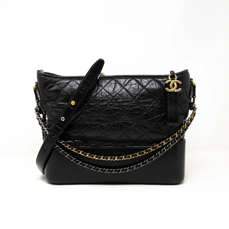 Retro Tote Bags for Nostalgic Feel-Chanel Black Medium Gabrielle Hobo