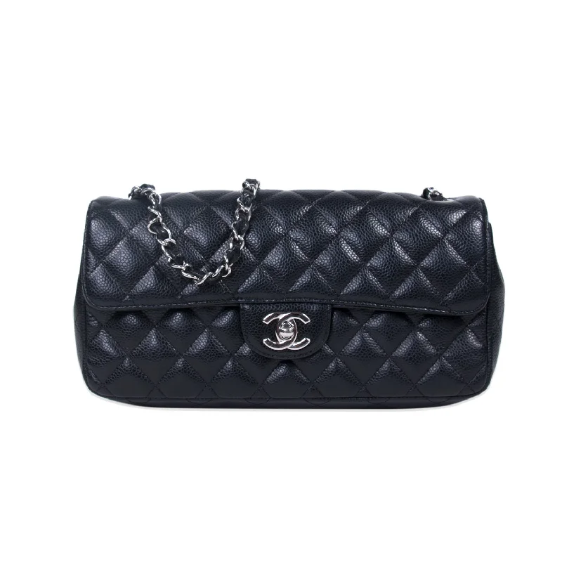 Casual shoulder bags with large compartments for gym and workout essentials -Chanel Caviar Rectangular Flap Bag