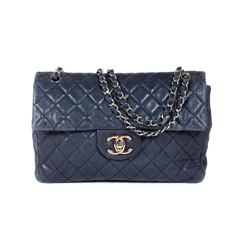 Fashion-forward shoulder bags with metallic finishes for an on-trend look -Chanel Classic Maxi Single Flap Bag