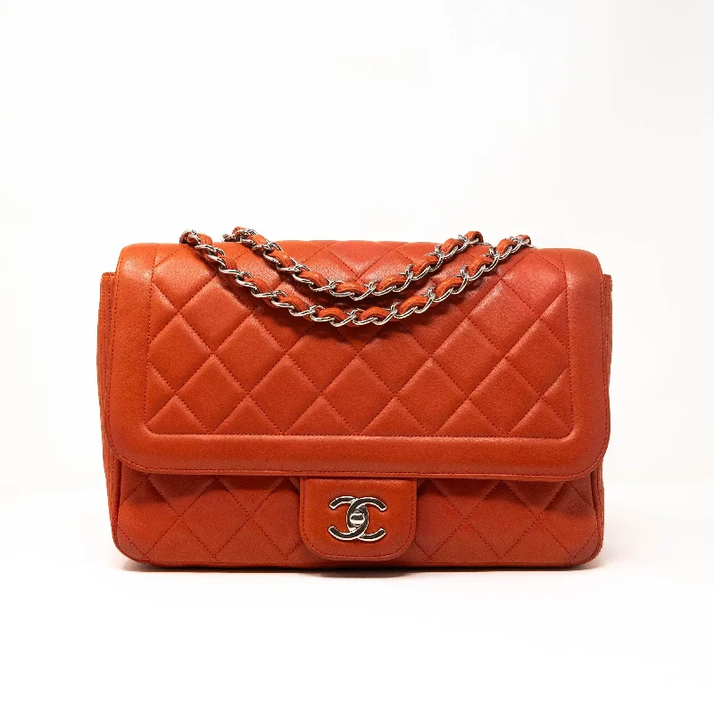 Checkered Tote Bags for Classic Appeal-Chanel Red Large Coco Rider Flap