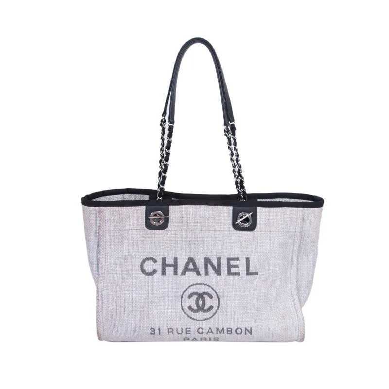 Shoulder bags for women with transparent designs for a modern, see-through look -Chanel Small Deauville Tote Bag