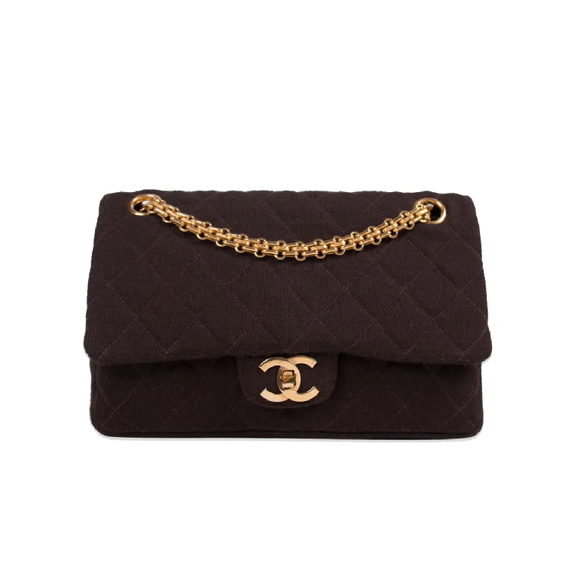 Practical shoulder bags for moms with spacious interiors for baby essentials -Chanel Vintage Classic Jersey Small Flap Bag