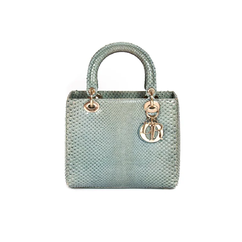 Minimalist shoulder bags with simple designs for understated elegance and charm -Christian Dior Python Medium Lady Dior