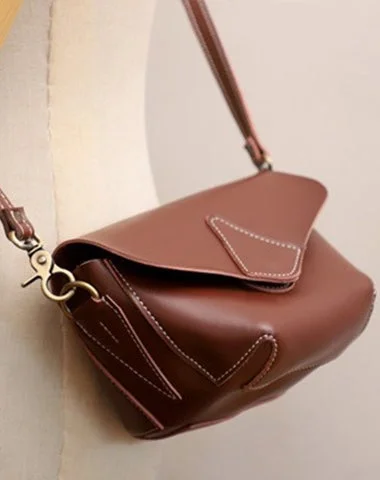 Versatile shoulder bags with interchangeable straps for different fashion looks -Cute Coffee LEATHER WOMEN Small SHOULDER BAG Handmade Small Crossbody Purse FOR WOMEN