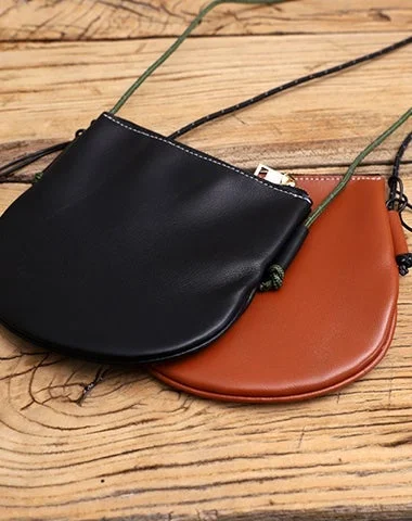 Sleek shoulder bags for women with a structured silhouette for sophistication -Cute LEATHER Side Bag Tassel Saddle WOMEN SHOULDER BAG Slim With Tassel Crossbody Pouch FOR WOMEN