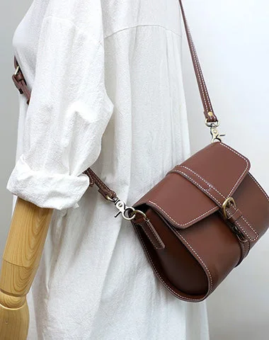 Large shoulder bags with ample storage for traveling or weekend getaways -Cute LEATHER Small Side Bag Coffee WOMEN SHOULDER BAG Small Crossbody Purse FOR WOMEN