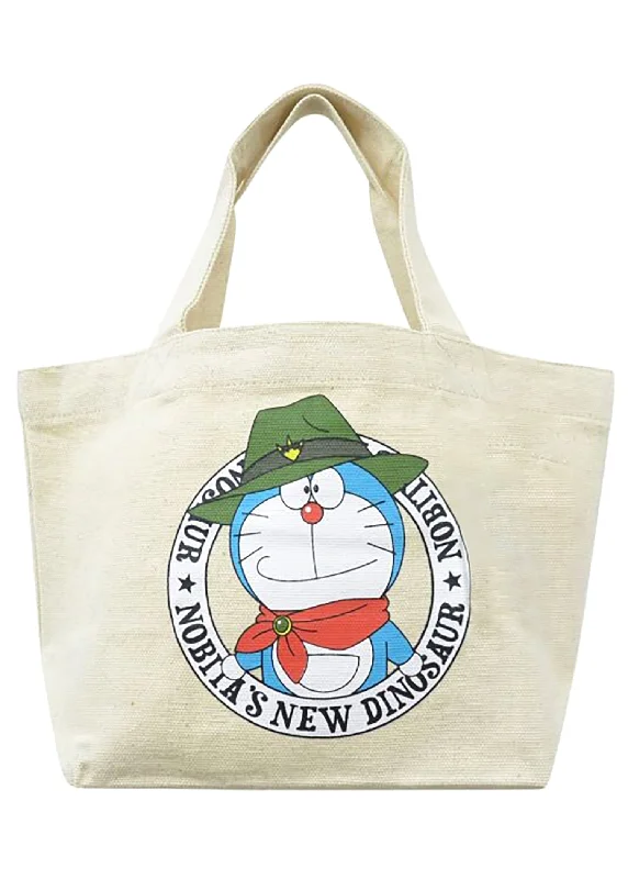 Insulated Tote Bags for Food Storage-Doraemon Nobita's New Dinosaur Canvas Tote