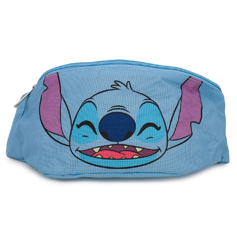 Shopping Tote Bags with Reinforced Bottom-Fanny Pack - Lilo & Stitch Stitch Ears Up Smiling Pose Blue