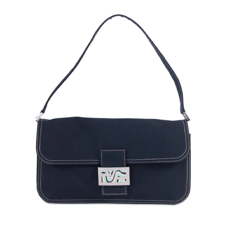 Affordable shoulder bags for women with durable, long-lasting materials -Fendi Denim Medium Baguette