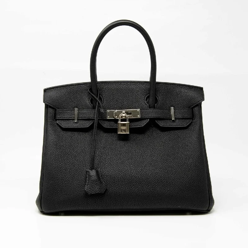 Foldable Tote Bags for Space-Saving-Hermes Noir Togo Birkin 30