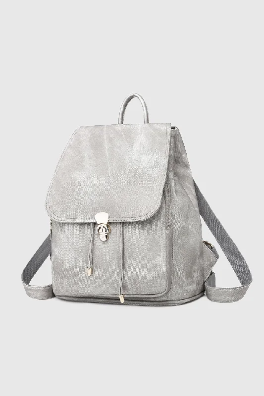 Adjustable-Strap Backpack for Custom-THE "IRIS" MULTI-FUNCTION BACKPACK IN GREY