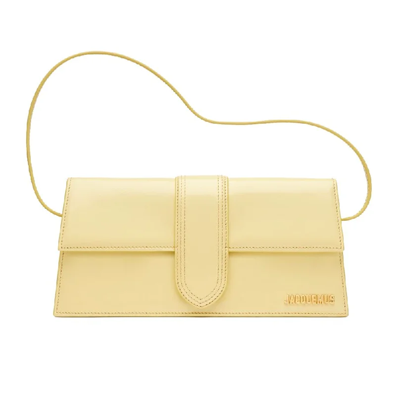 Open-Top Tote Bags for Easy Access-Jacquemus Yellow Leather Handbag