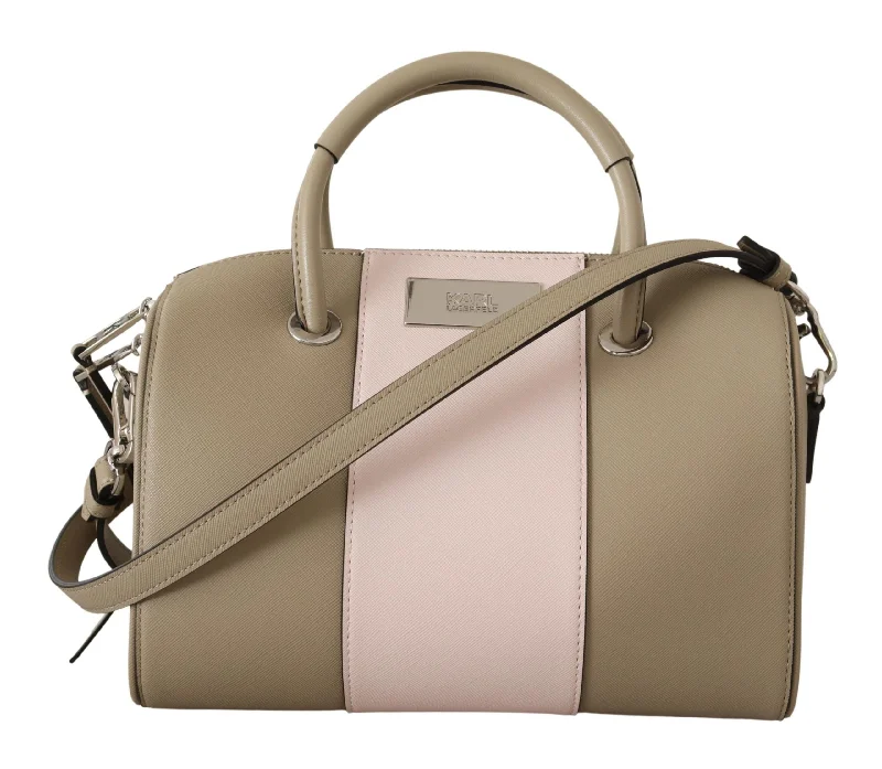 Detachable-Handle Tote Bags for Flexible Use-Karl Lagerfeld Elegant Green Shoulder Handbag