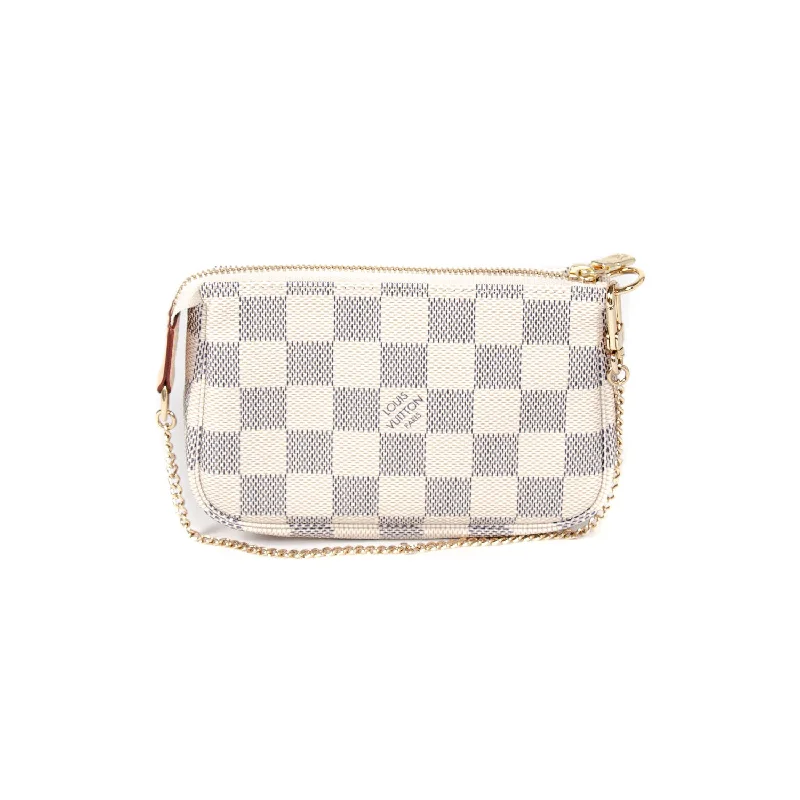 Shoulder bags with printed fabric designs for a fun, personalized touch -Louis Vuitton Damier Azur Mini Pochette Accessoires