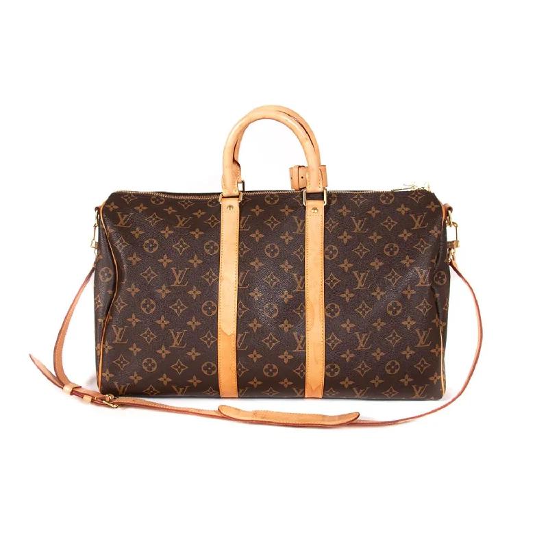 Shoulder bags with detachable coin purses for added convenience and style -Louis Vuitton Monogram Keepall 45 Bandouliere