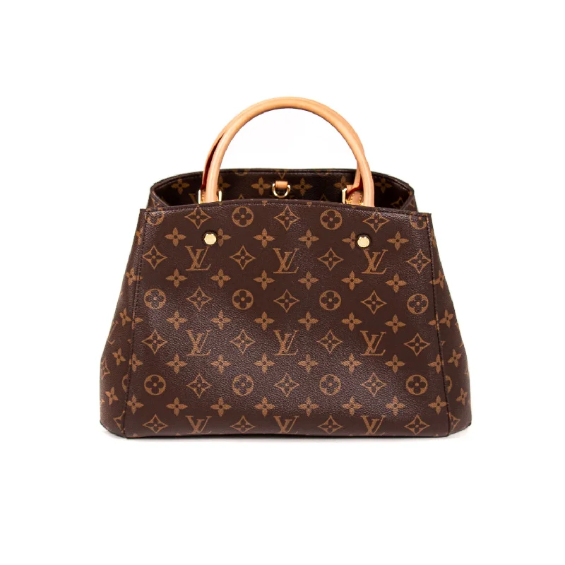 Customizable shoulder bags with detachable pouches for extra organization -Louis Vuitton Monogram Montaigne MM