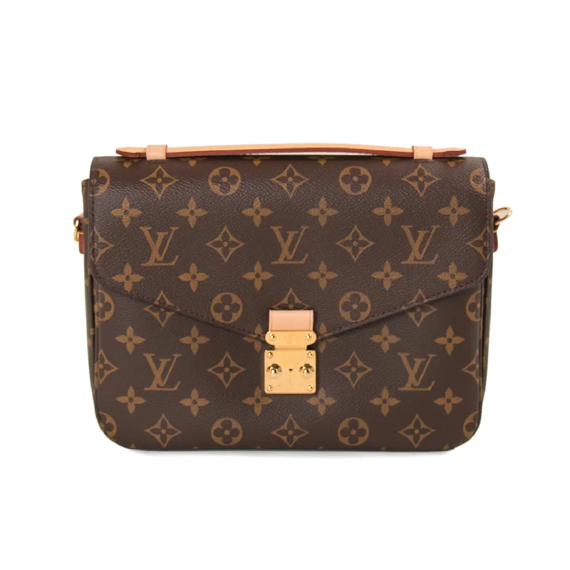 Elegant shoulder bags for women with crystal embellishments for added glamour -Louis Vuitton Monogram Pochette Metis