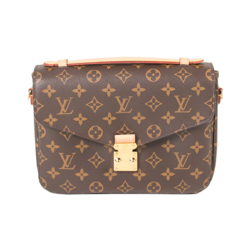 Sleek shoulder bags for women with a structured silhouette for sophistication -Louis Vuitton Monogram Pochette Metis