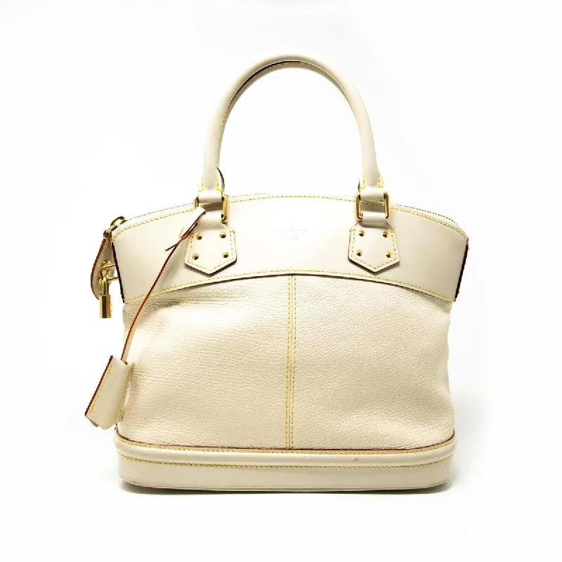 Lightweight Tote Bags for Easy Carry-Louis Vuitton White Suhali Lockit PM