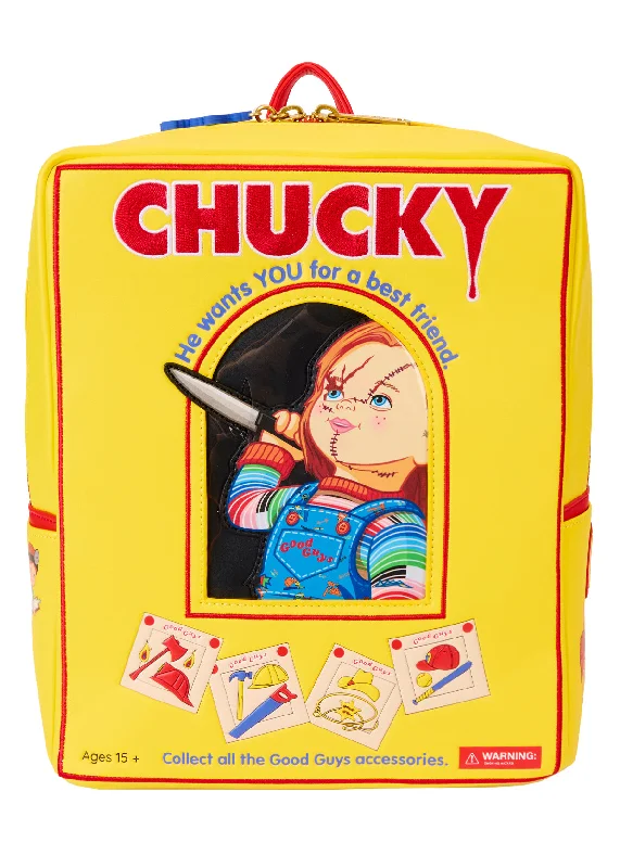 Rope-Handle Tote Bags for Rustic Look-Chucky Good Guys Box Mini Backpack