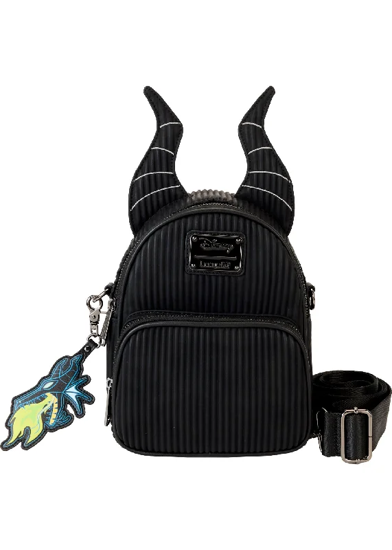 Geometric Tote Bags for Modern Design-Disney Villains Maleficent Dragon Convertible Mini Backpack