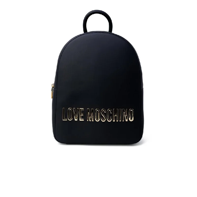 RFID-Blocking Tote Bags for Privacy-Love Moschino Black Polyethylene Backpack