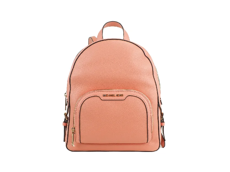 Nylon Backpack for Lightweight-Michael Kors Jaycee Medium Sherbert Pebbled Leather Zip Pocket Backpack Bookbag