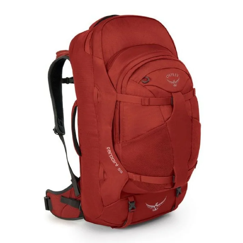 Leather-Trim Backpack for Detail-Osprey Farpoint Travel Pack 55 Backpack - Small/Medium - Men's Travel - Trekking