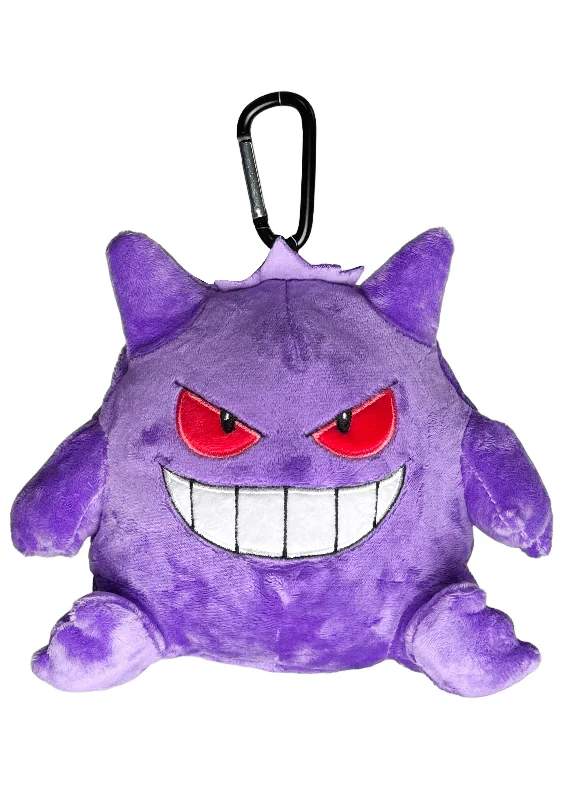 Structured Tote Bags for Formal Use-Pokemon Gengar 3D Plush Mini Pouch