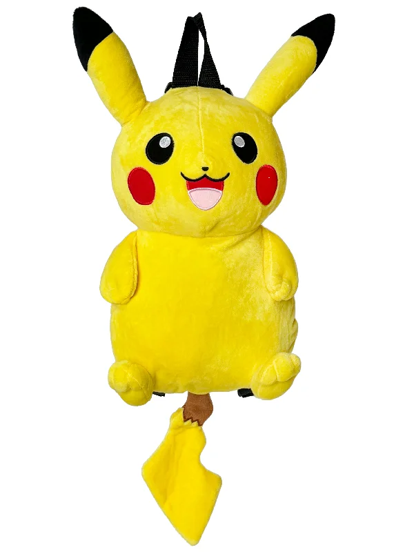 Checkered Tote Bags for Classic Appeal-Pokemon Pikachu Plush Backpack