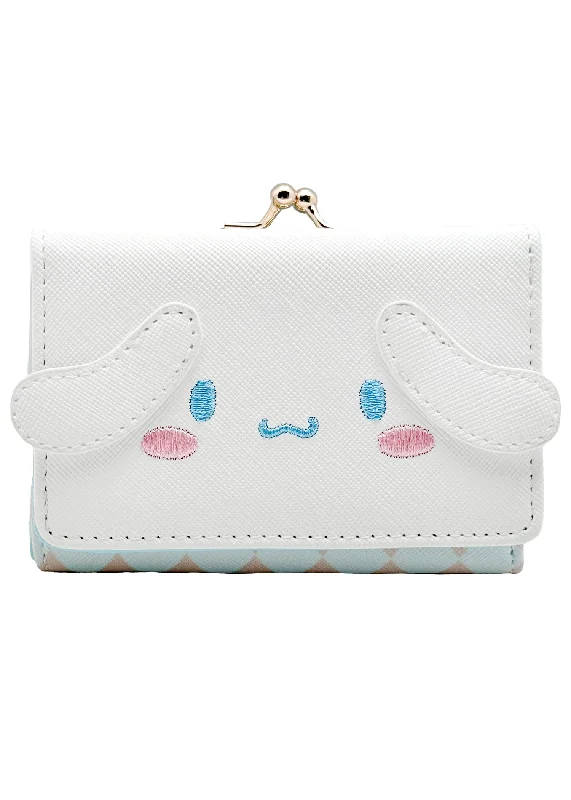 Detachable-Handle Tote Bags for Flexible Use-Sanrio Cinnamoroll Face Flap Wallet