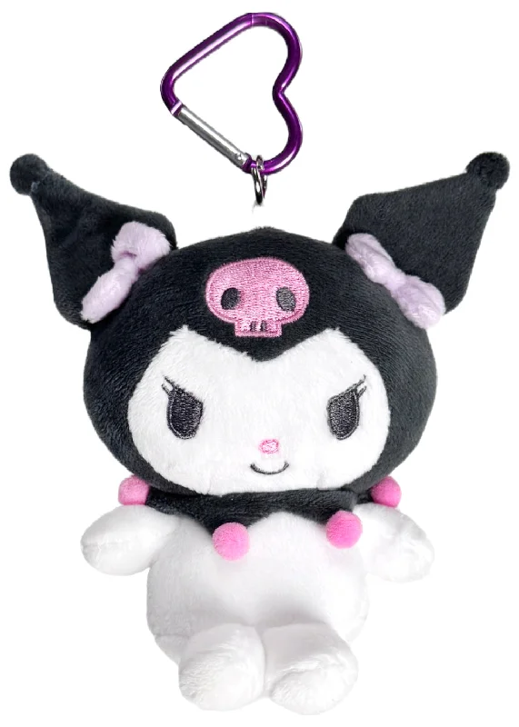 Diamond-Handle Tote Bags for Extravagant-Sanrio Kuromi Plush Mascot Carabiner Pouch