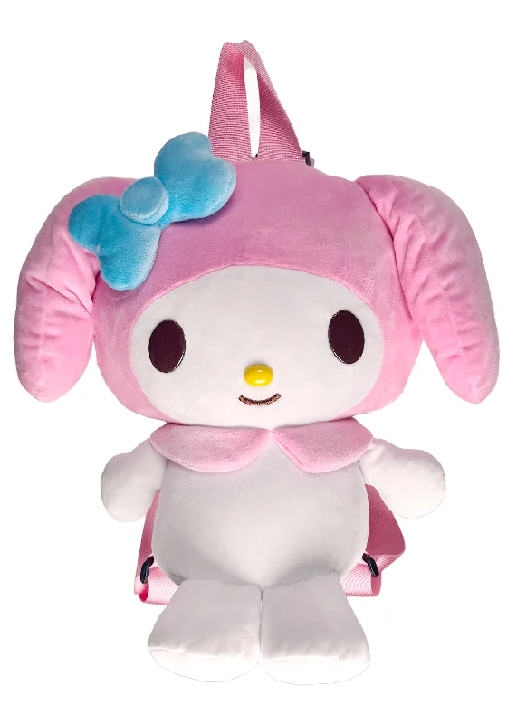 Exotic-Skin Tote Bags for Luxury Appeal-Sanrio My Melody 3D Plush Backpack