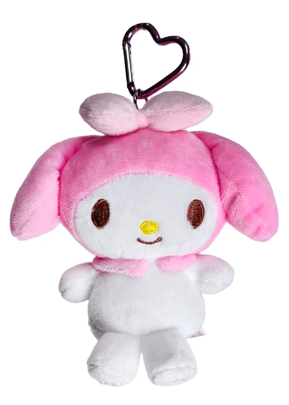 Magnetic Closure Tote Bags for Smooth Use-Sanrio My Melody Plush Mascot Carabiner Pouch