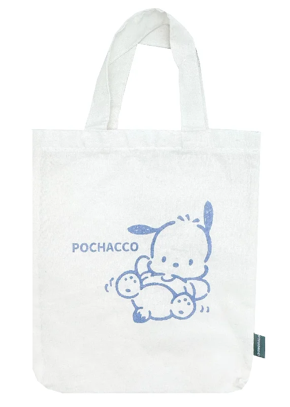 Magnetic Closure Tote Bags for Smooth Use-Sanrio Pochacco Classic Canvas Tote