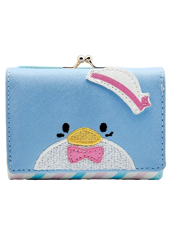 Gold-Handle Tote Bags for Opulent Look-Sanrio Tuxedo Sam Face Flap Wallet