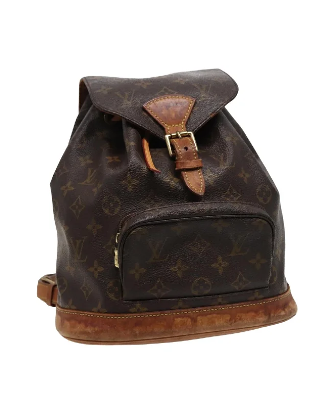 Backpack for Shoppers-Monogram Canvas Backpack with Adjustable Straps