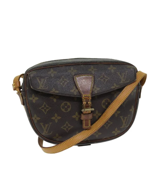 Designer shoulder bags for women with gold hardware for luxury appeal -Monogram Canvas Shoulder Bag with Adjustable Strap