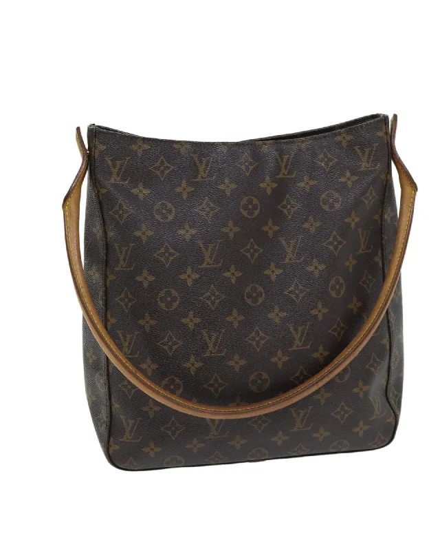 Large shoulder bags with ample storage for traveling or weekend getaways -Monogram Canvas Looping GM Shoulder Bag