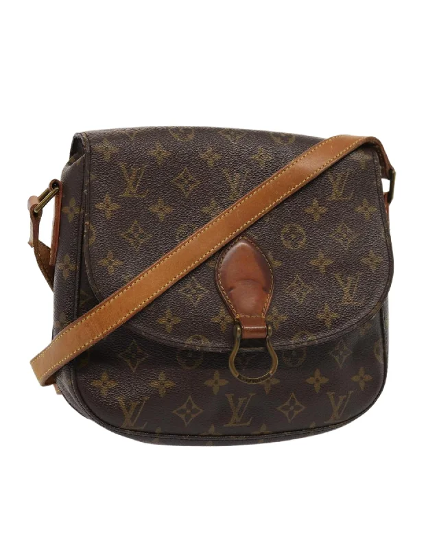 Trendy shoulder bags for women with bold patterns for the season -Monogram Canvas Shoulder Bag with Adjustable Strap