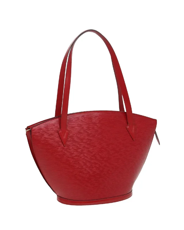 Small shoulder bags for women with chic and minimalistic designs -Epi Leather Saint Jacques Shopping Shoulder Bag