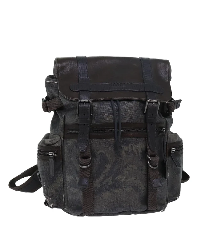 Backpack for Hunters-Coated Canvas Backpack with Guarantee Card and Italian Craftsmanship