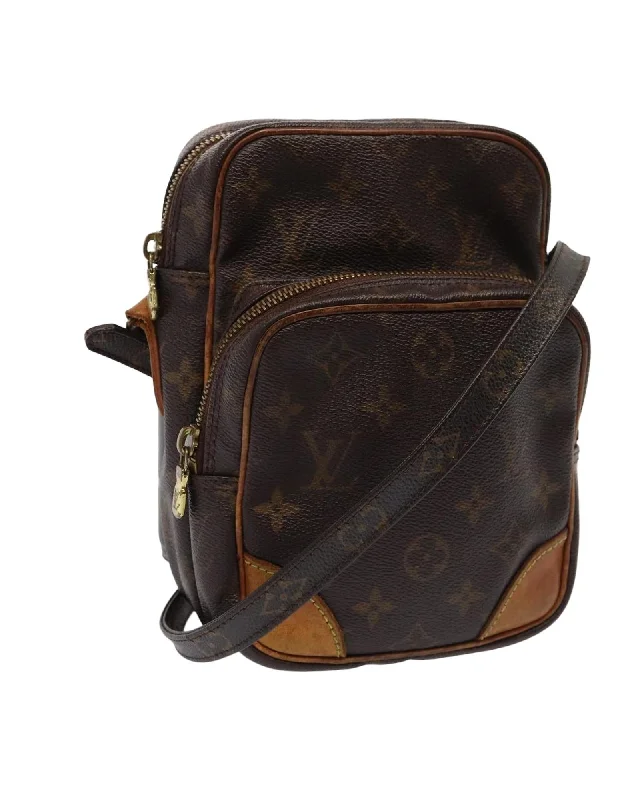 Trendy shoulder bags for teens with fun, playful designs and colors -Monogram Canvas Shoulder Bag with Adjustable Strap