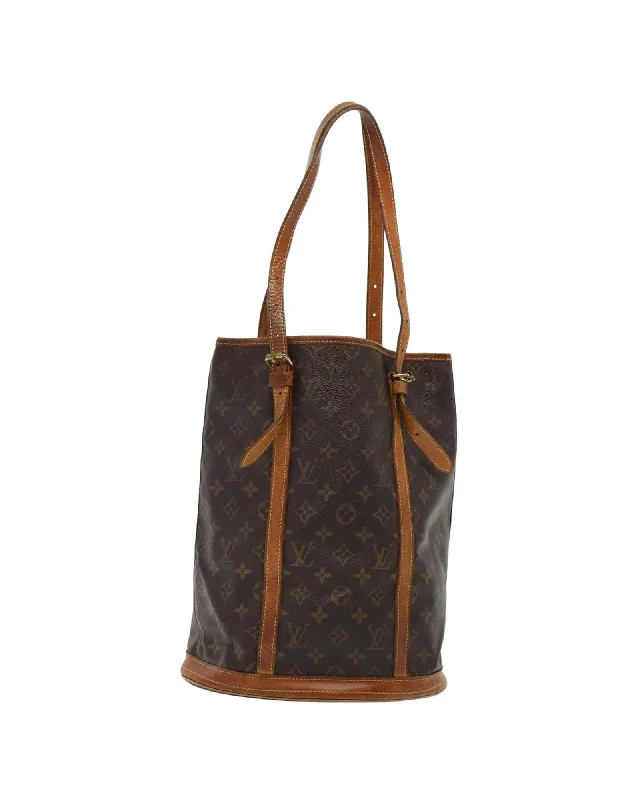 Versatile shoulder bags with interchangeable straps for different fashion looks -Monogram Canvas Bucket Shoulder Bag